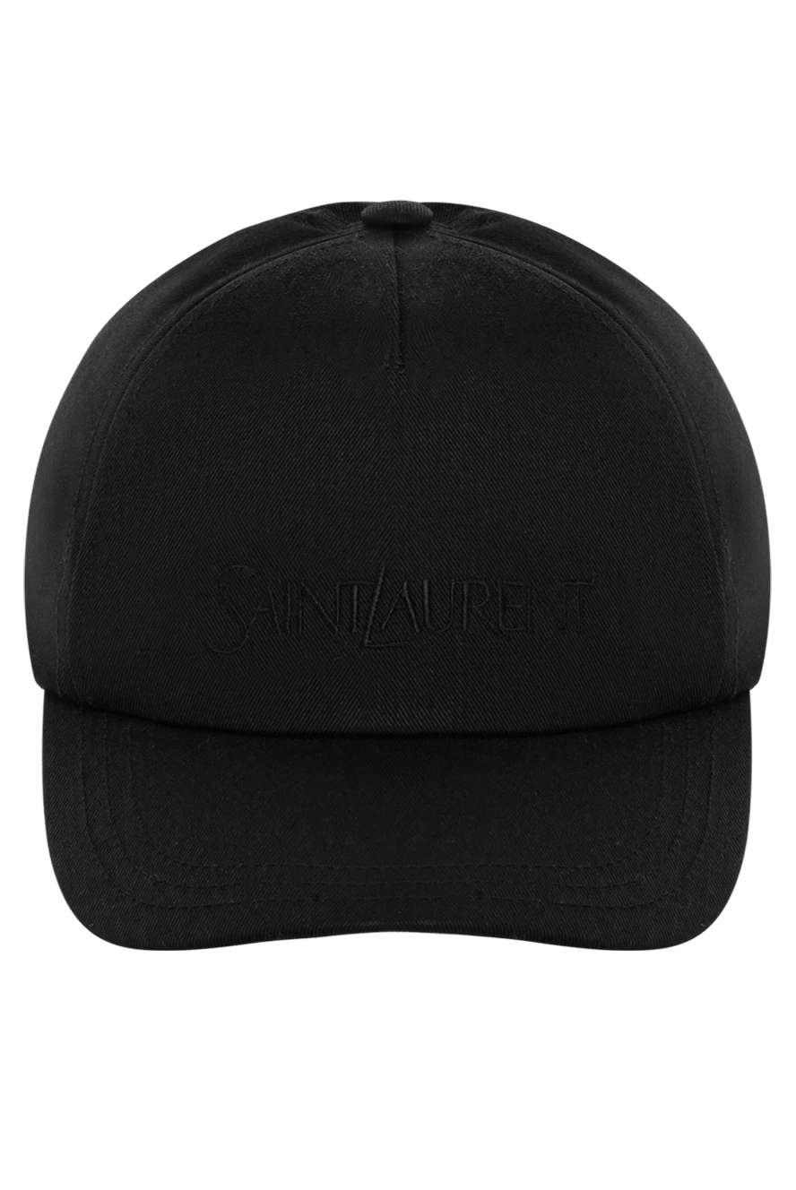 Saint Laurent men's black cap made of cotton 180517 - photo 1