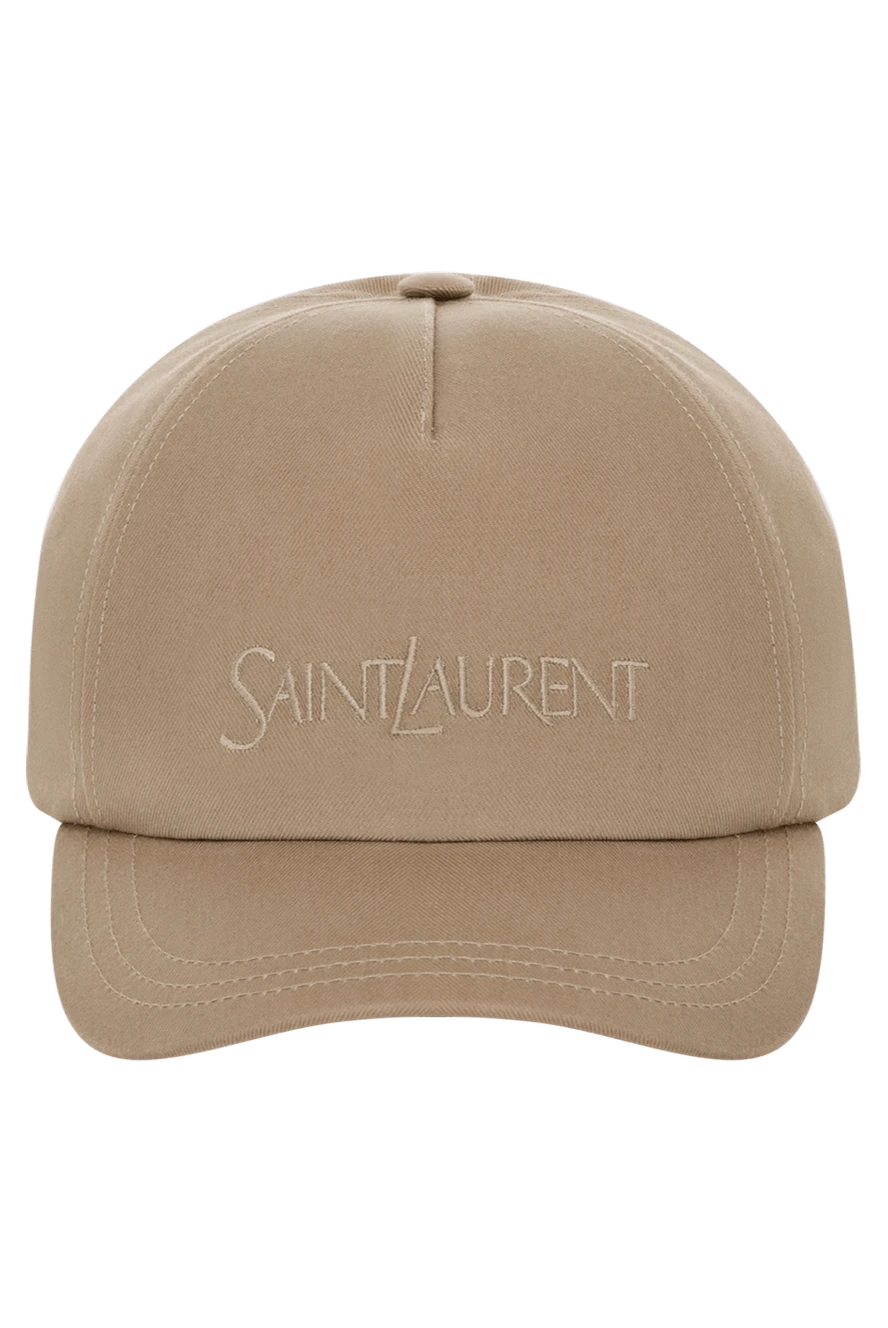 Saint Laurent man men's beige cotton cap buy with prices and photos 180518 - photo 1