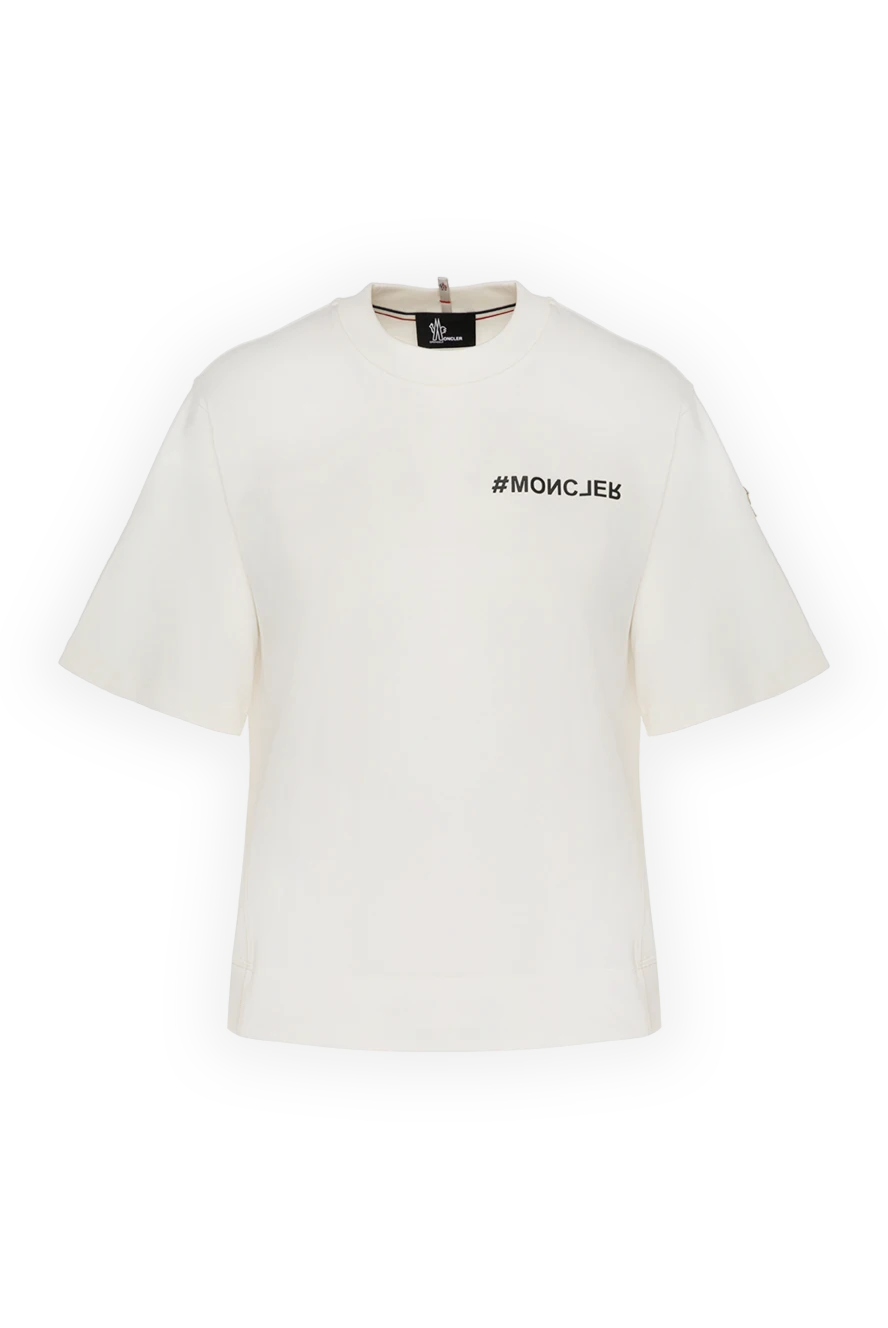 Moncler white women's t-shirt with logo 180527 - photo 1