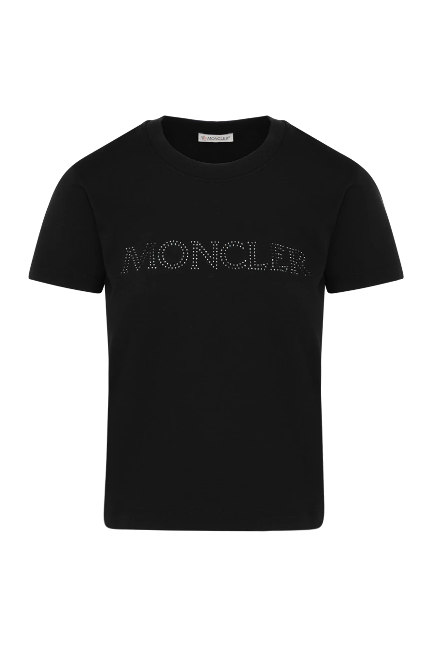 Moncler women's black t-shirt with a logo 180531 - photo 1