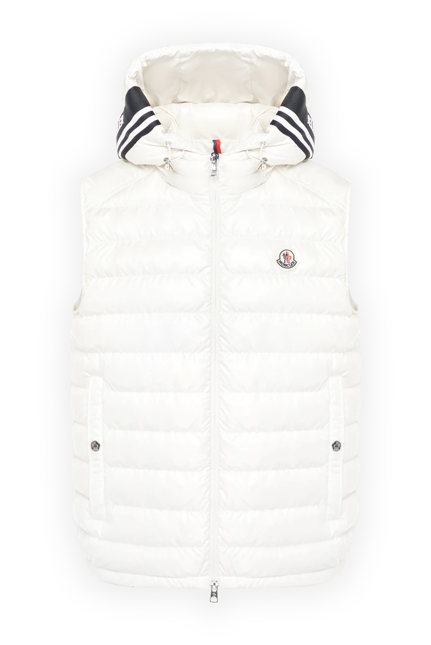 Moncler men's vest with natural down white 180538 - photo 1