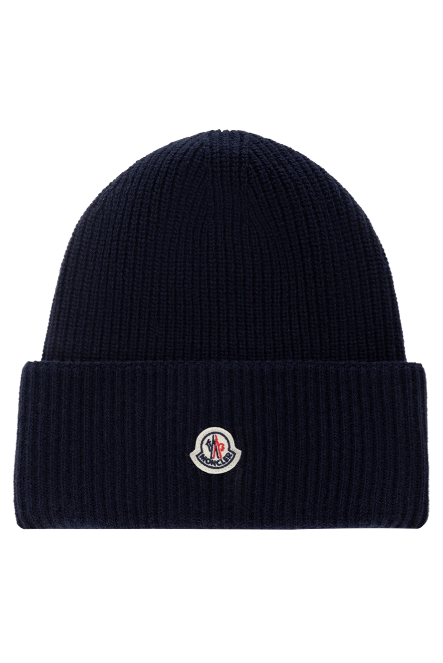 Moncler women's blue woolen hat 180584 - photo 1