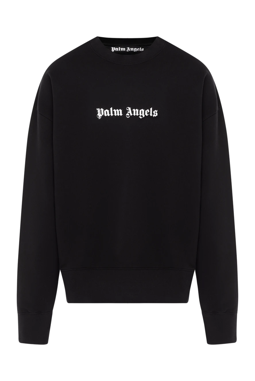 Palm Angels sweatshirt for men black with cotton logo 180594 - photo 1