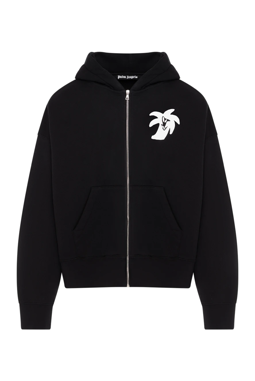 Palm Angels black men's sweatshirt with a hood 180596 - photo 1