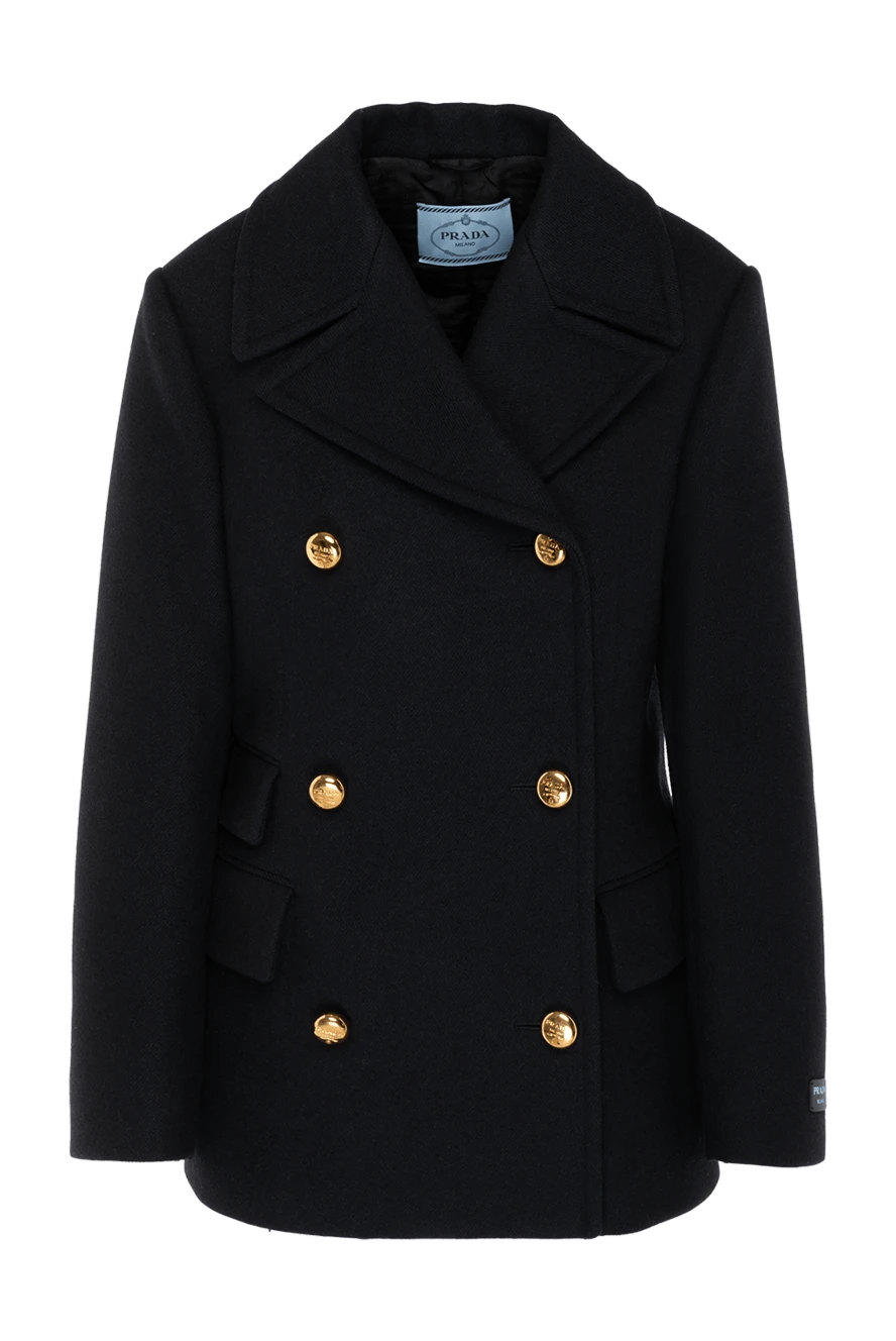 Prada women's trench coat made of wool blue 180616 - photo 1