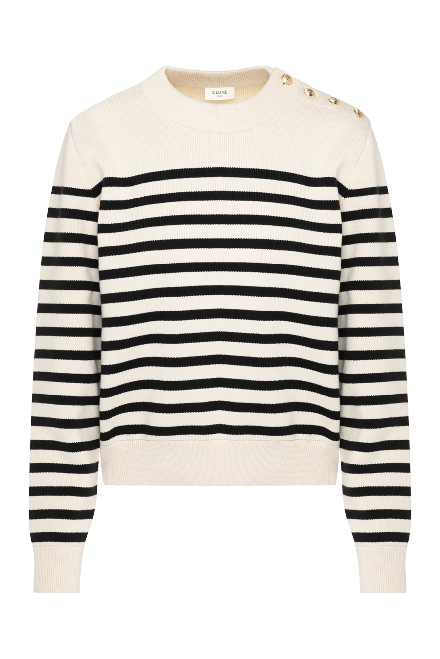 Celine women's beige striped jumper 180647 - photo 1