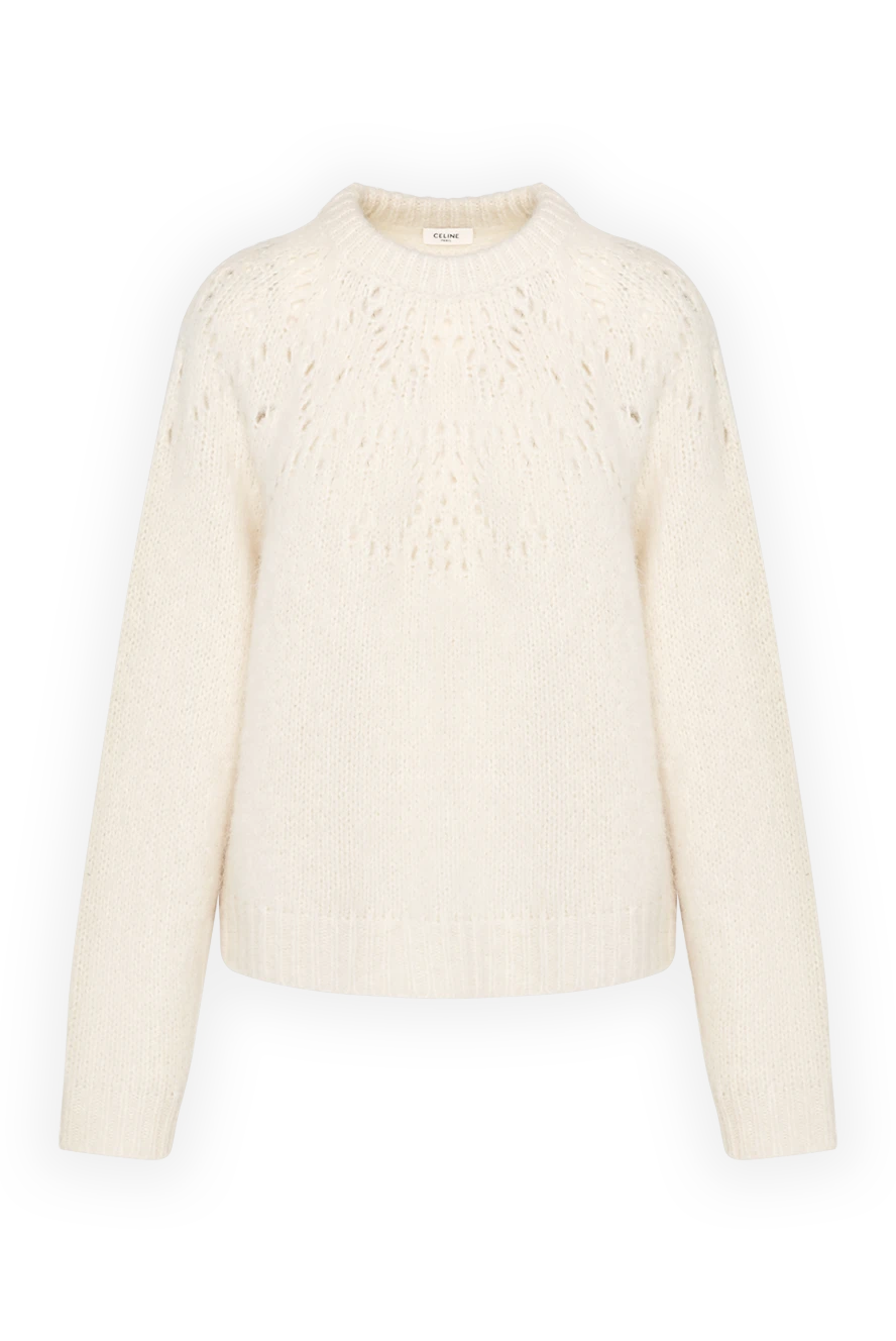 Celine white women's sweater in diamonds 180648 - photo 1