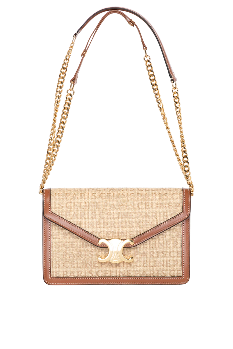 Celine bag on a chain made of textile and calfskin 180659 - photo 1