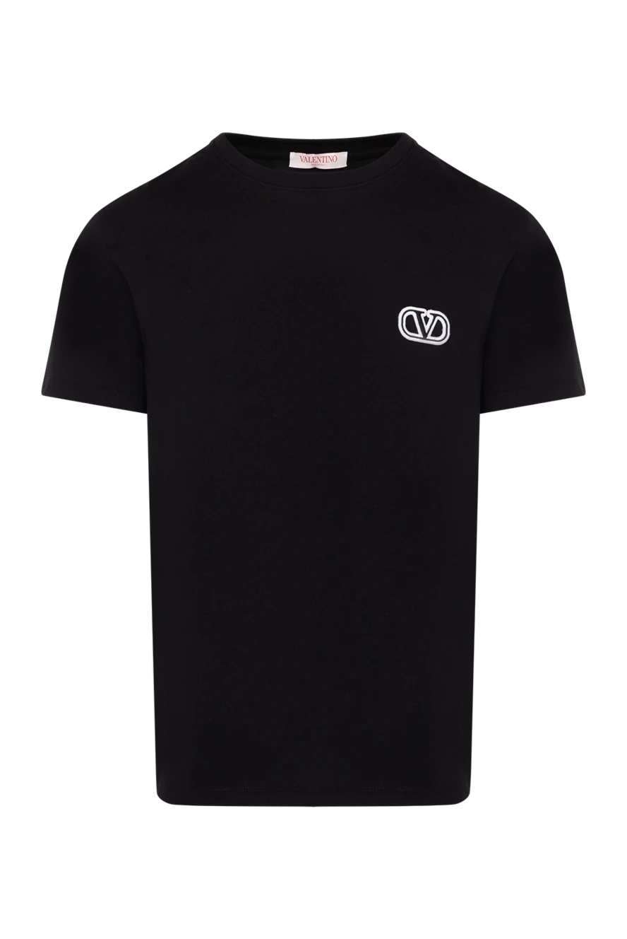 Valentino men's black t-shirt with logo 180664 - photo 1