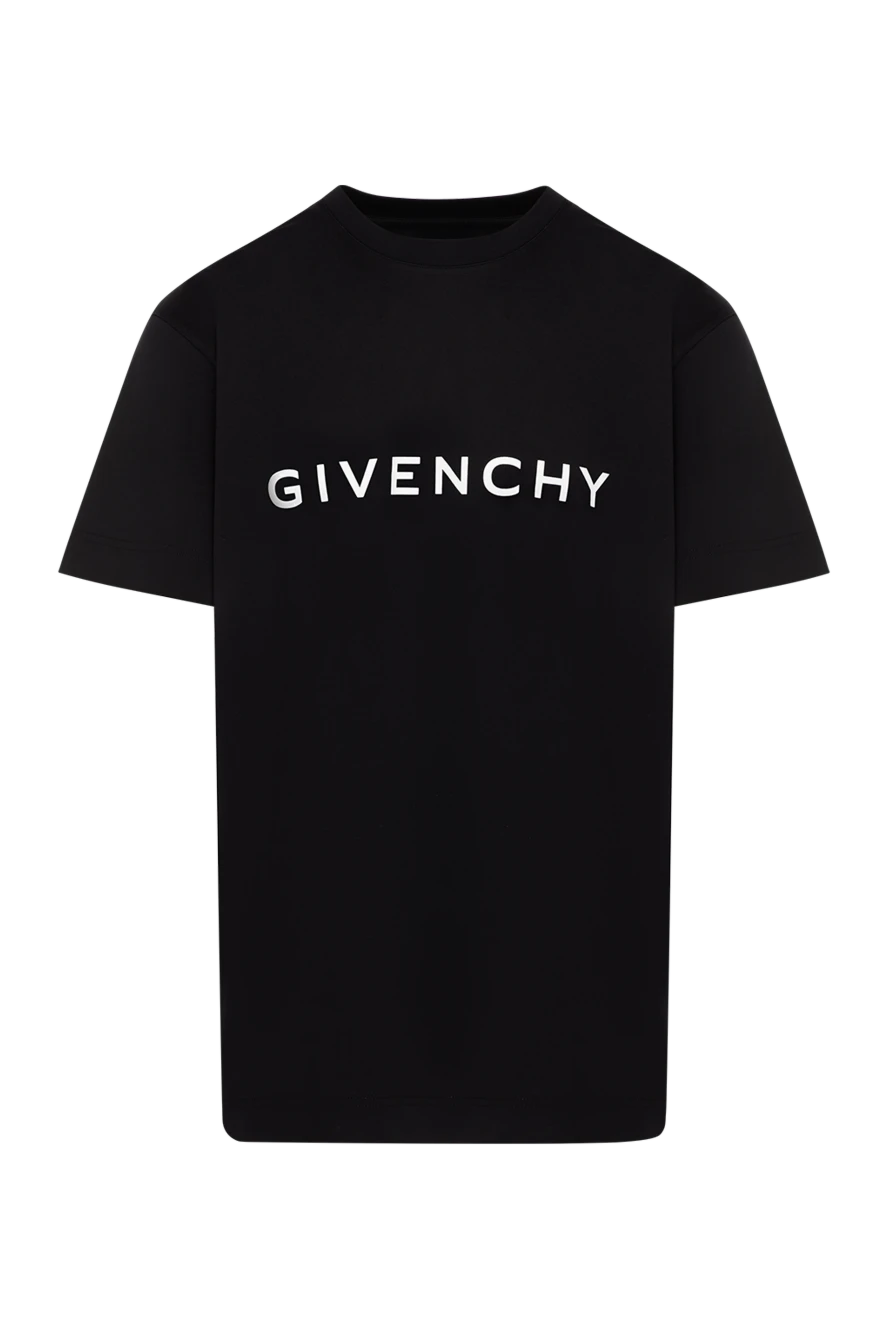 Givenchy чоловічі футболки чоловічі чорні з великим логотипом 180689 - фото 1