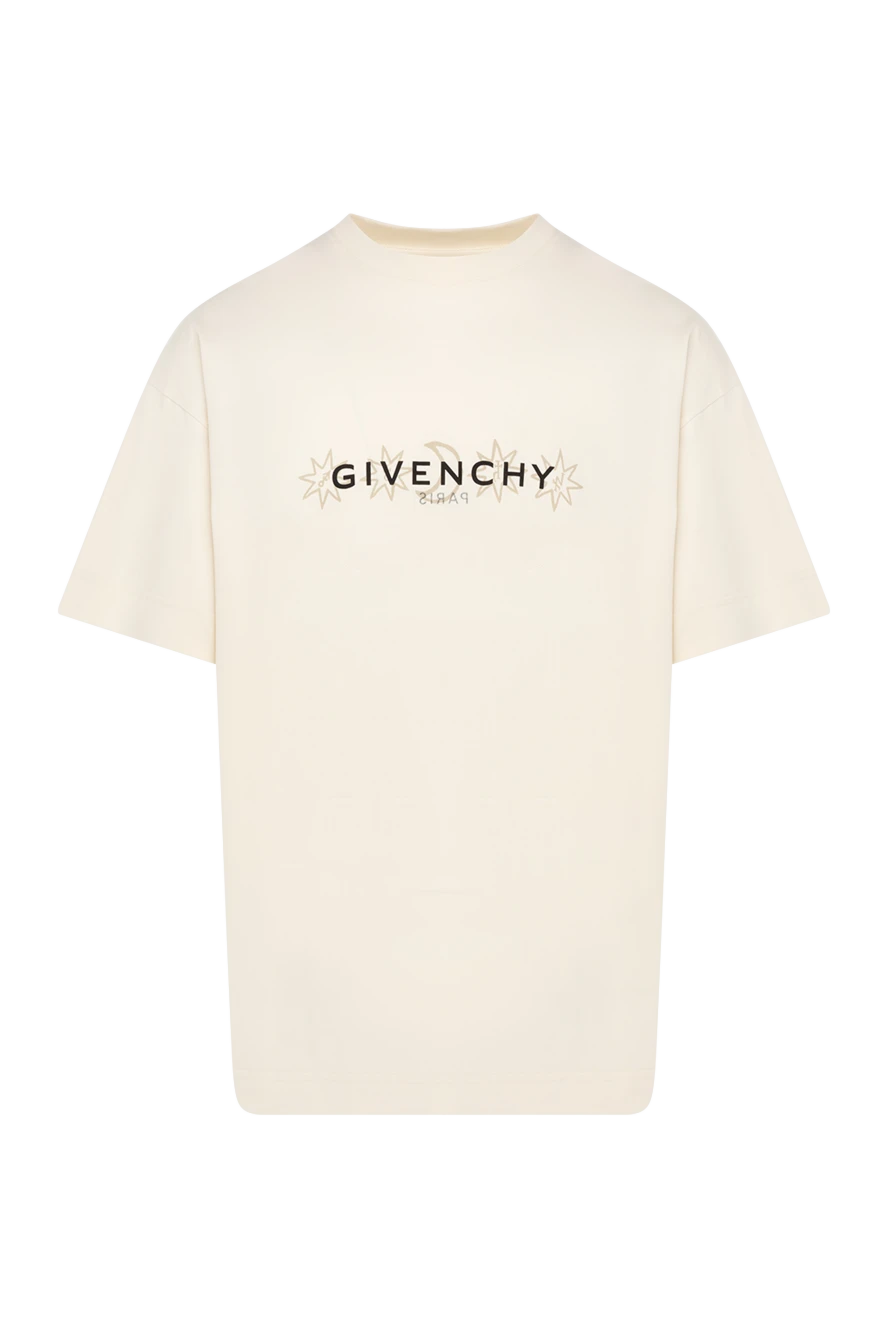 Givenchy футболки мужские желтые с логотипом 180691 - фото 1