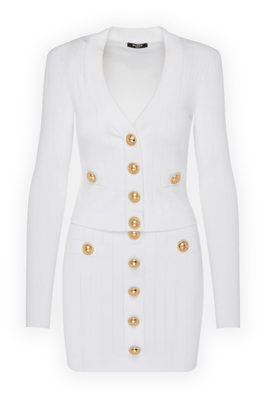 Balmain white knitted suit with skirt 180761 - photo 1