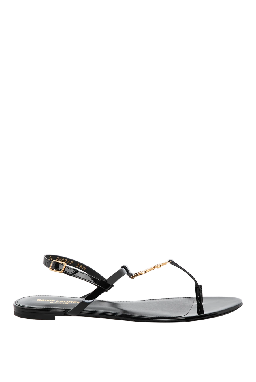 Saint Laurent women's black sandals made of genuine leather 180792 - photo 1