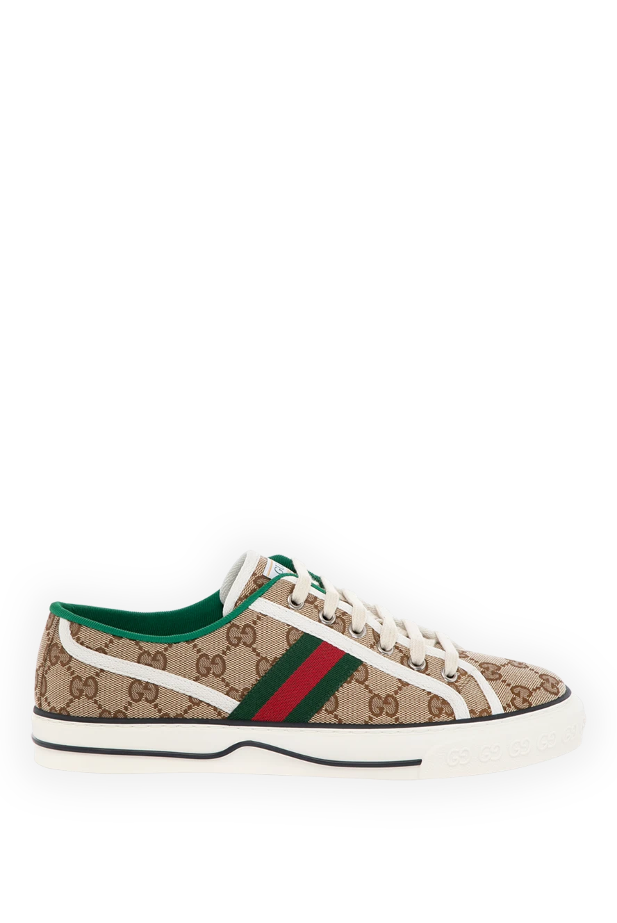 Gucci beige women's snickers made of polyester and cotton 180814 - photo 1