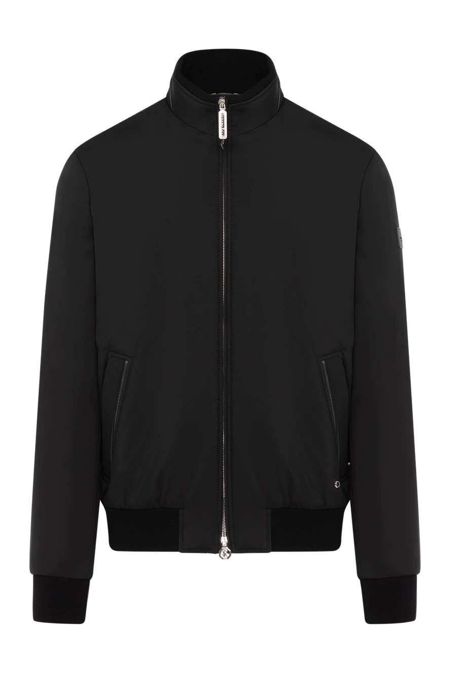 Givenchy куртка з капюшоном чоловіча чорна з великим логотипом