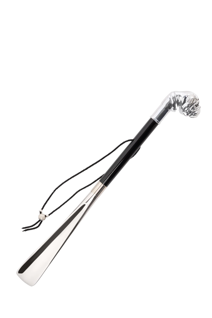 Pasotti рожок для обуви серебряный бульдог черный 181035 - фото 1