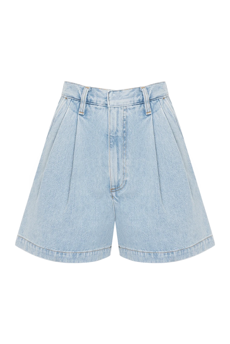 Citizens of Humanity blue denim shorts for women with pleats 181069 - photo 1