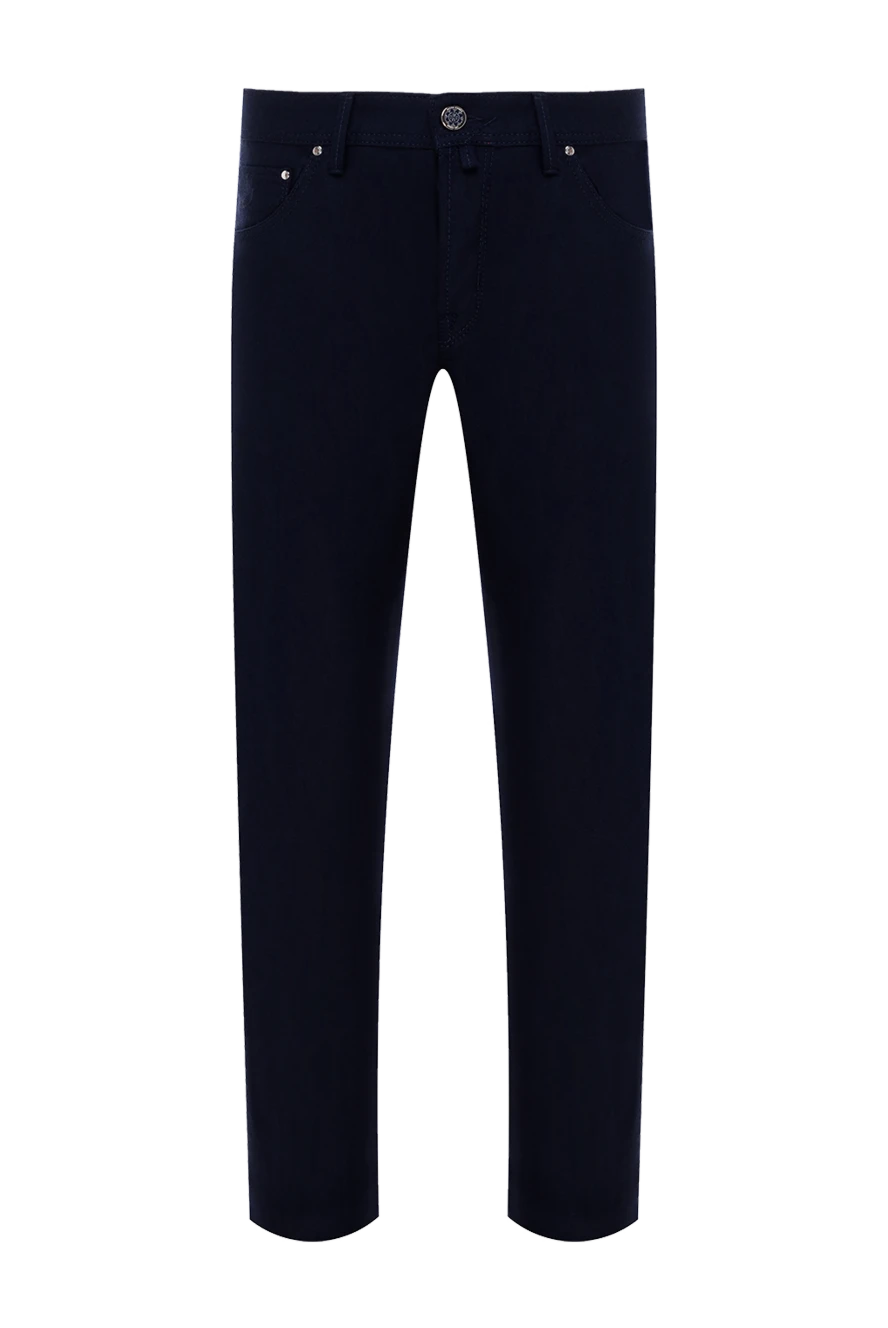 Jacob Cohen men's blue wool pants in the style of jeans 181126 - photo 1