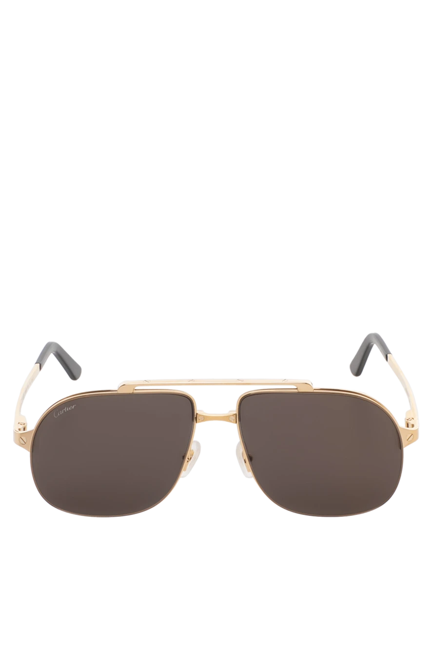 Cartier солнцезащитные мужские очки santos авиатор желтые 181239 - фото 1