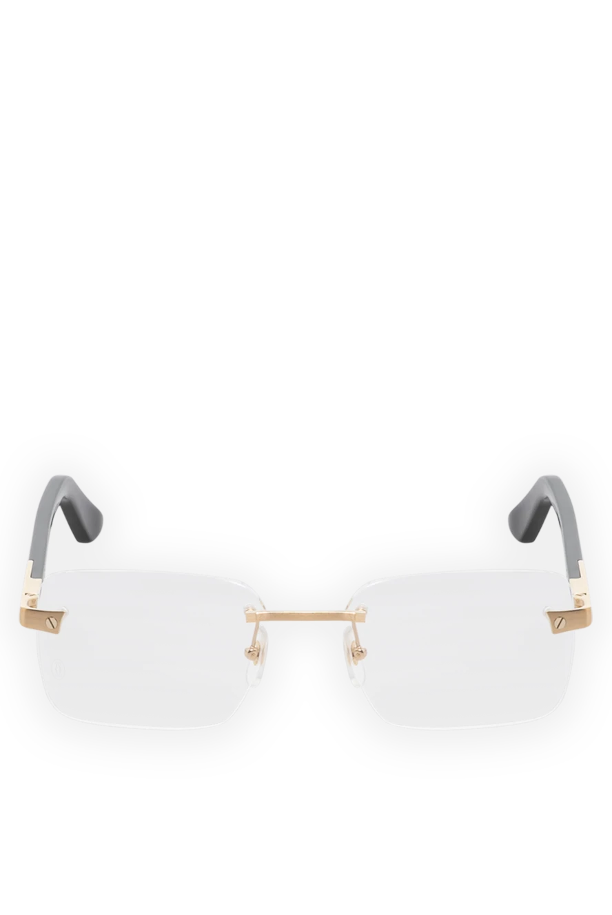 Cartier очки мужские без оправы желтые 181242 - фото 1