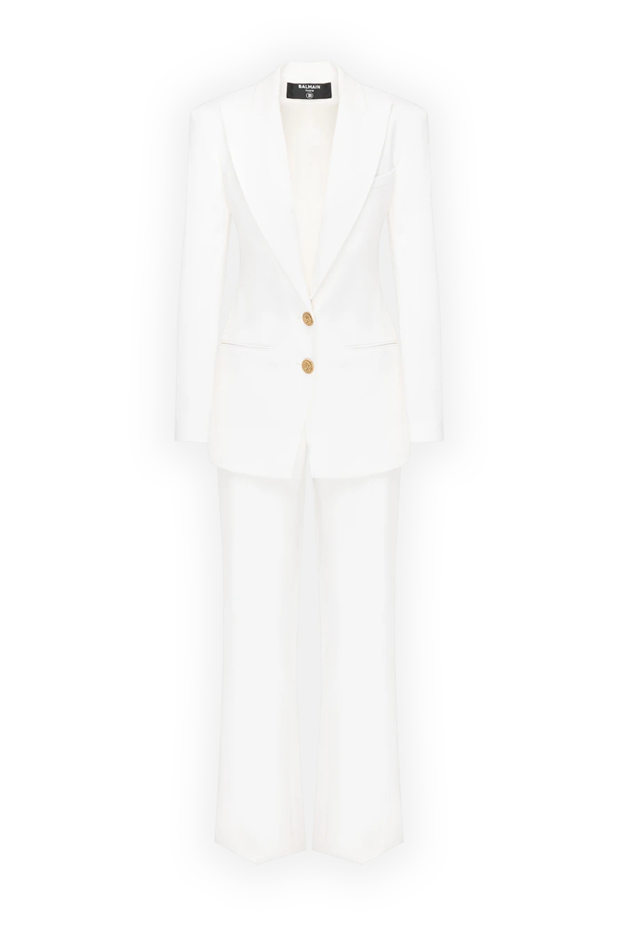 Balmain summer suit with trousers for women white 181280 - photo 1