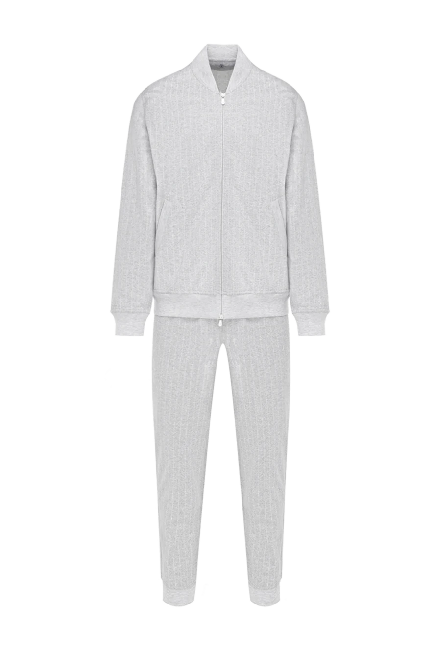 Brunello Cucinelli gray men's tracksuit with zipper 183889 - photo 1