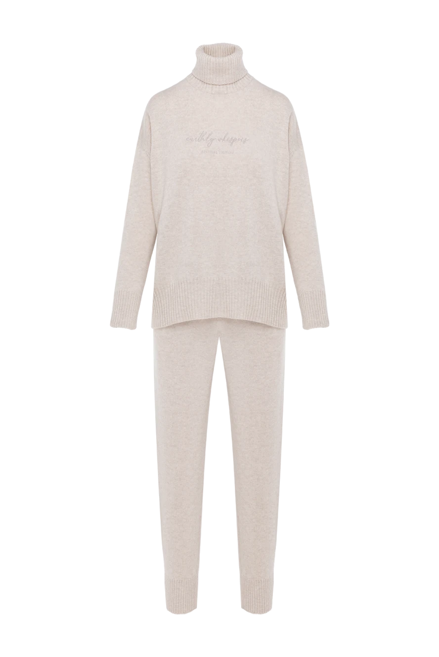 Brunello Cucinelli warm sports suit with a high collar, beige, for women 184580 - photo 1