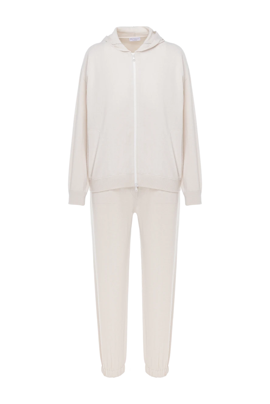 Brunello Cucinelli спортивний костюм із кашеміру з капюшоном жіночий білий. 184584 - фото 1