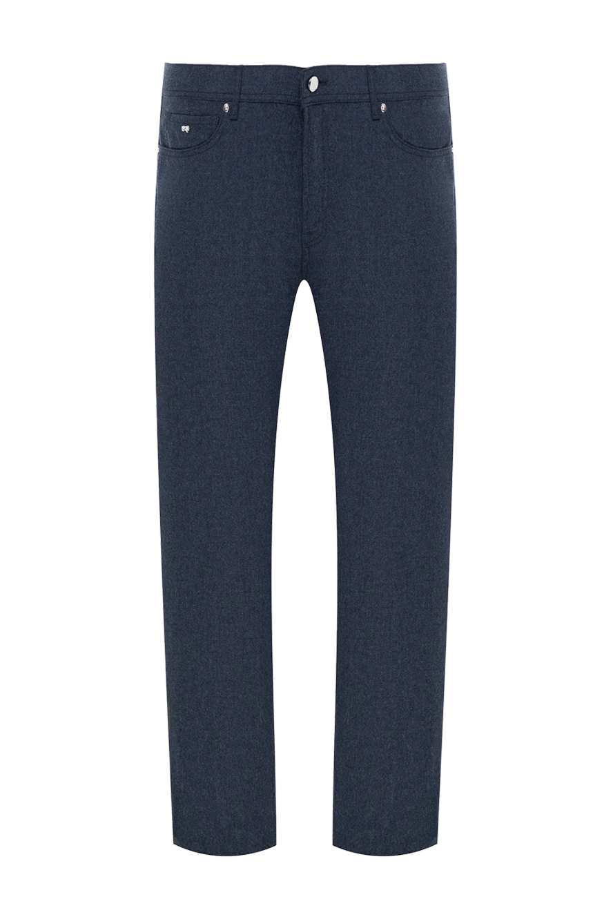 Marco Pescarolo man men's woolen pants in the style of jeans blue 184650 - photo 1