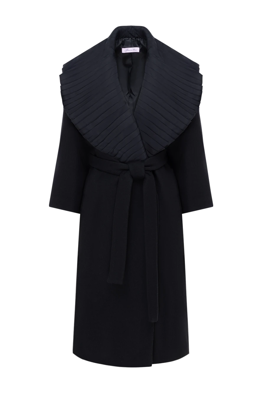 Fleur de Paris women's coat with a wide turn-down collar in black. 184710 - photo 1