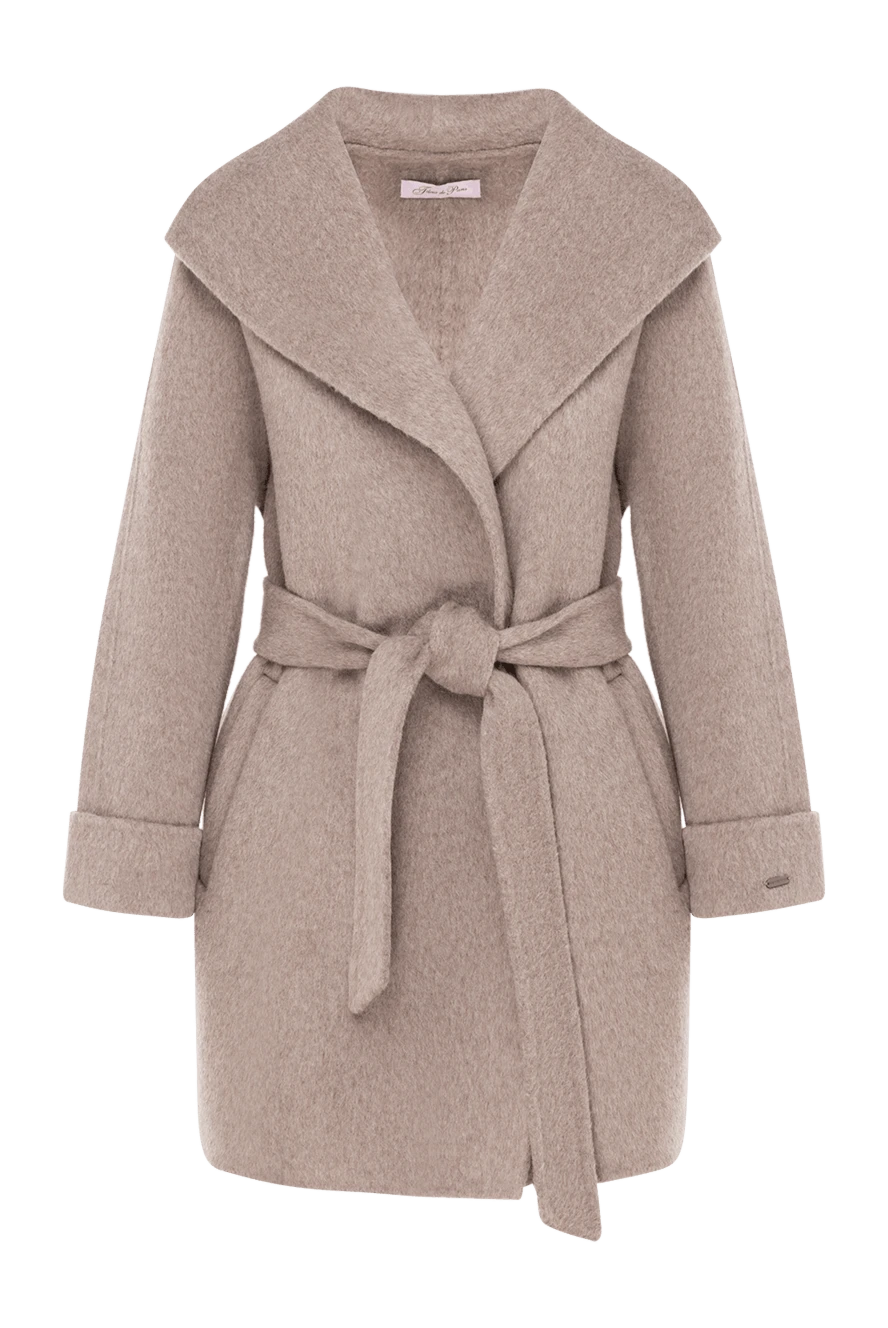 Fleur de Paris woman women's coat wool and silk gray 184738 - photo 1