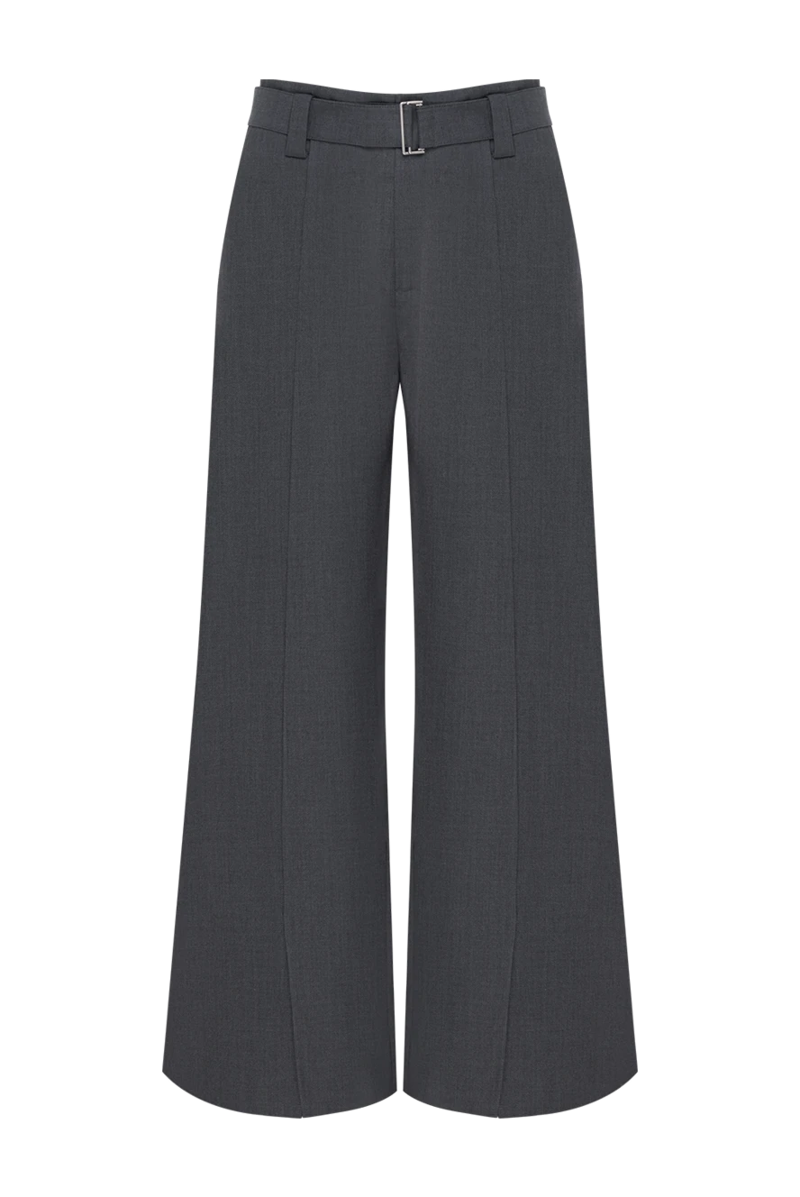 Fleur de Paris women's wide trousers with a belt gray 184743 - photo 1