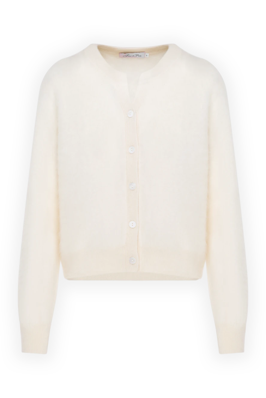 Fleur de Paris white cardigan for women made of cashmere 184752 - photo 1