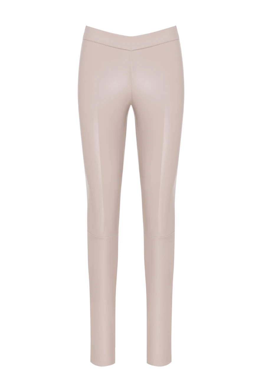 Max&Moi beige leather leggings for women. 184797 - photo 1