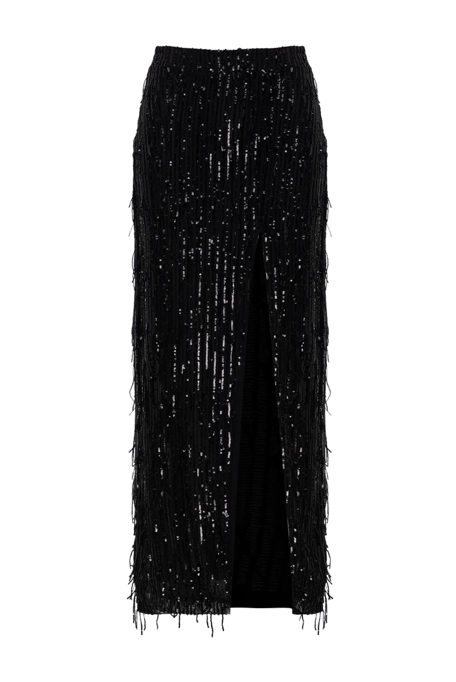 Alex Riviere black maxi skirt embroidered with sequins and fringe 184850 - photo 1