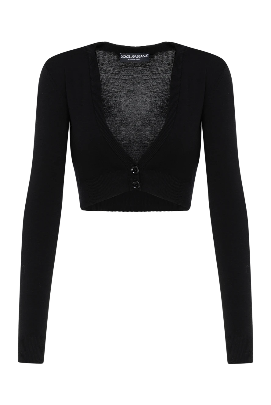 Dolce & Gabbana black short cardigan for women with a neckline 184879 - photo 1