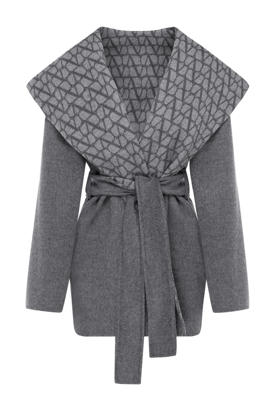 Valentino women's coat with wide turn-down collar gray 184897 - photo 1