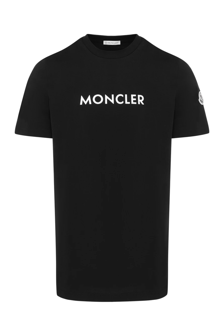 Moncler men's black t-shirt with logo 184937 - photo 1