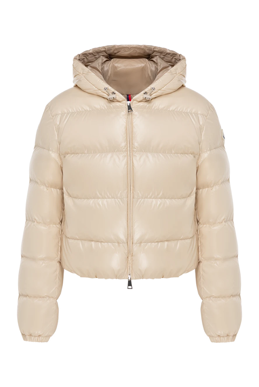 Moncler woman women's beige jacket with a hood warm 184940 - photo 1