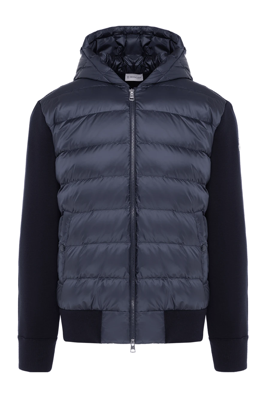 Moncler man men's blue jacket with hood 184942 - photo 1