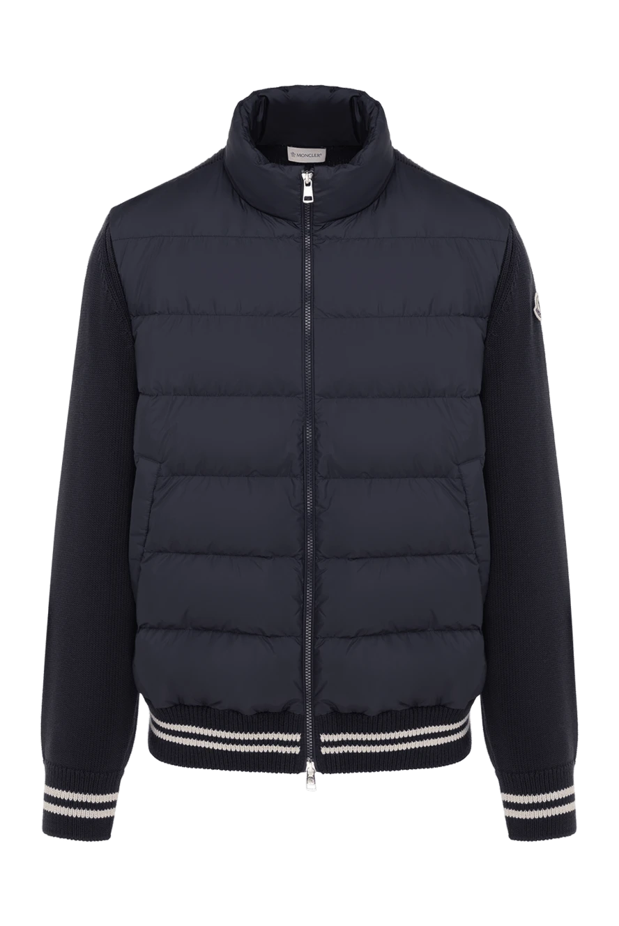 Moncler чоловічі куртка бомбер чоловіча синя 184945 - фото 1