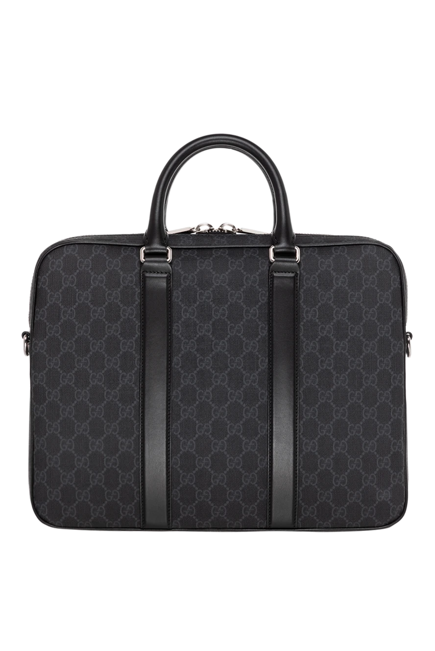 Gucci man gg briefcase with shoulder strap men's black 184950 - photo 1