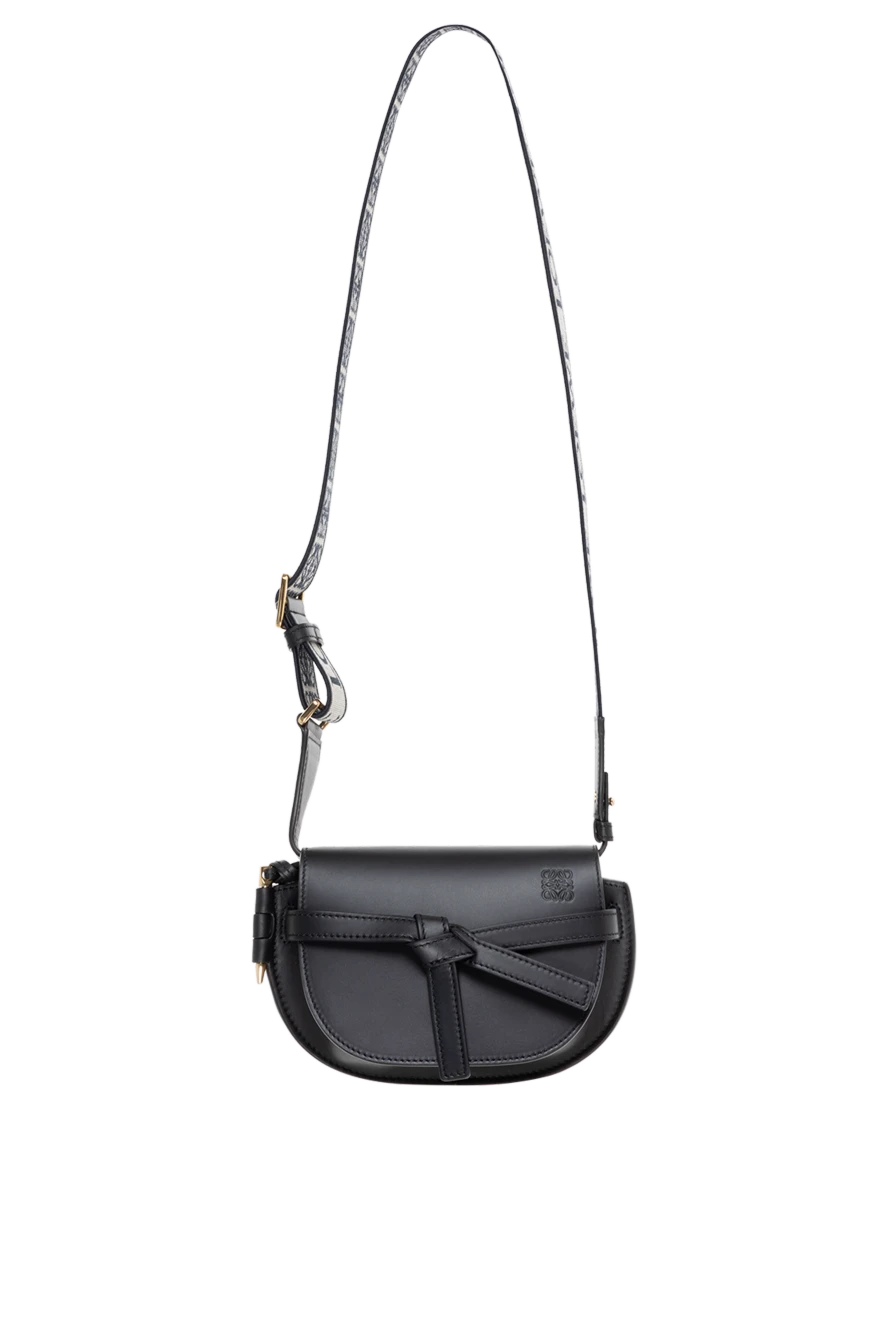 Loewe mini gate dual bag in soft calfskin and jacquard black 184966 - photo 1