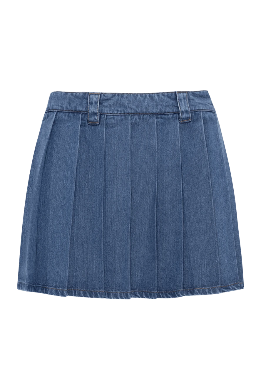 Miu Miu blue pleated denim mini skirt 184971 - photo 1