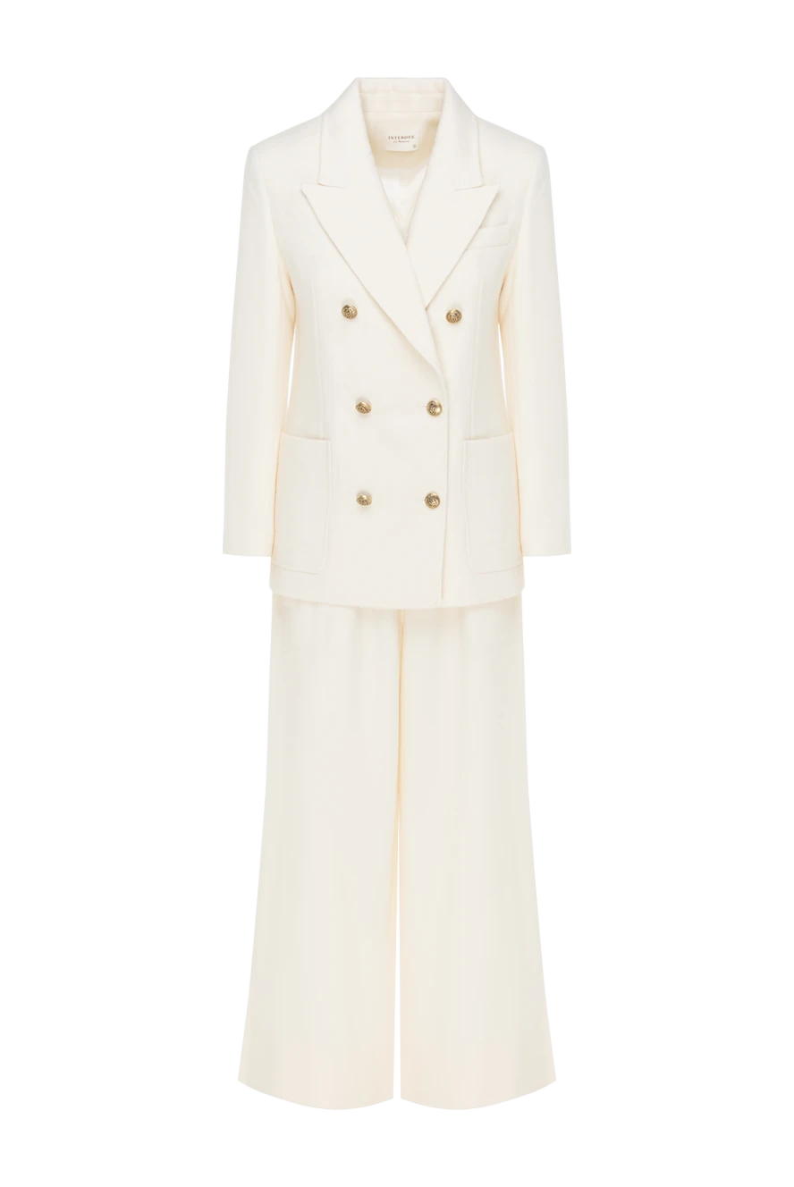 Interdee women's white trouser suit with double-breasted jacket 185004 - photo 1