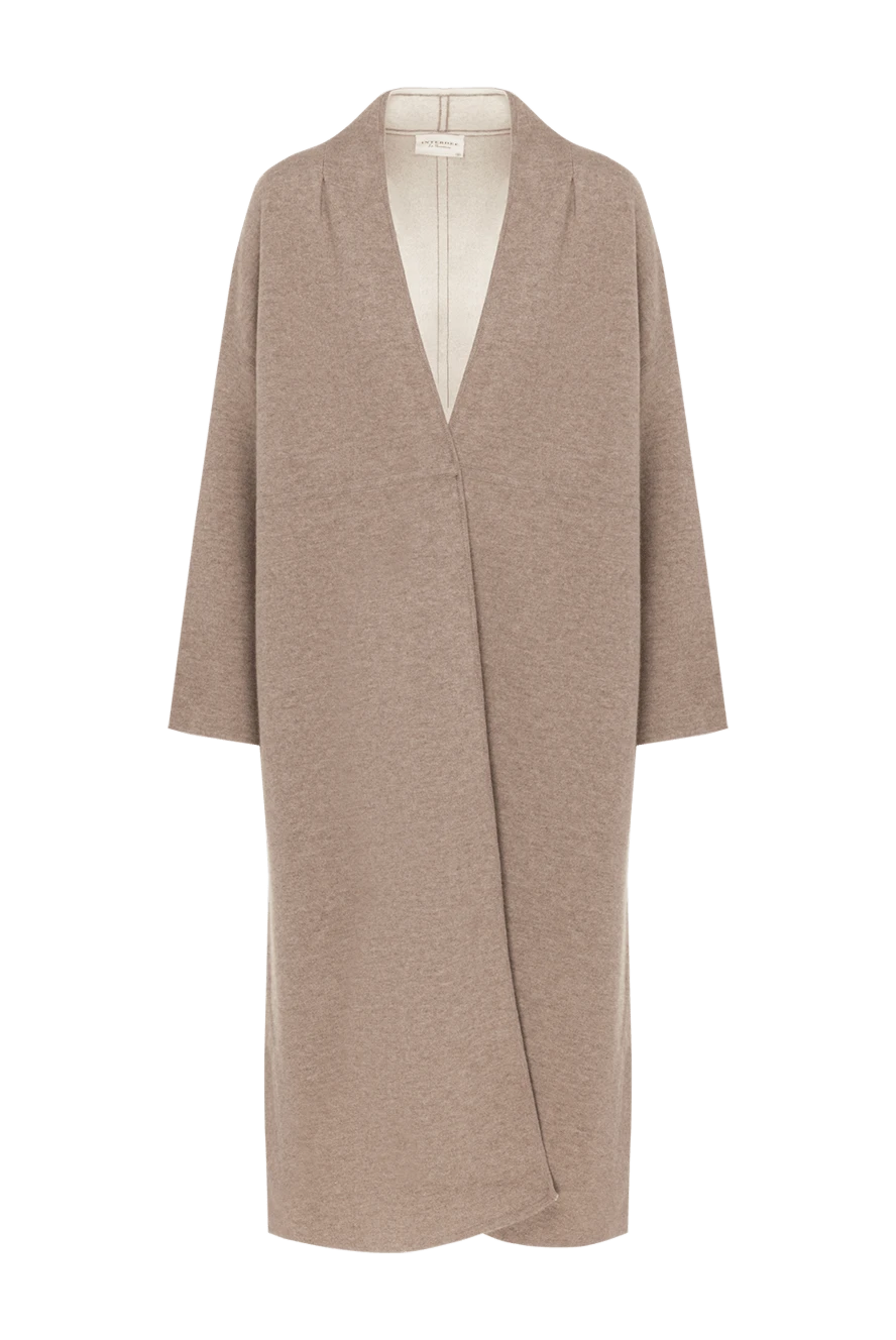 Interdee long beige women's cardigan made of wool and cashmere 185008 - photo 1