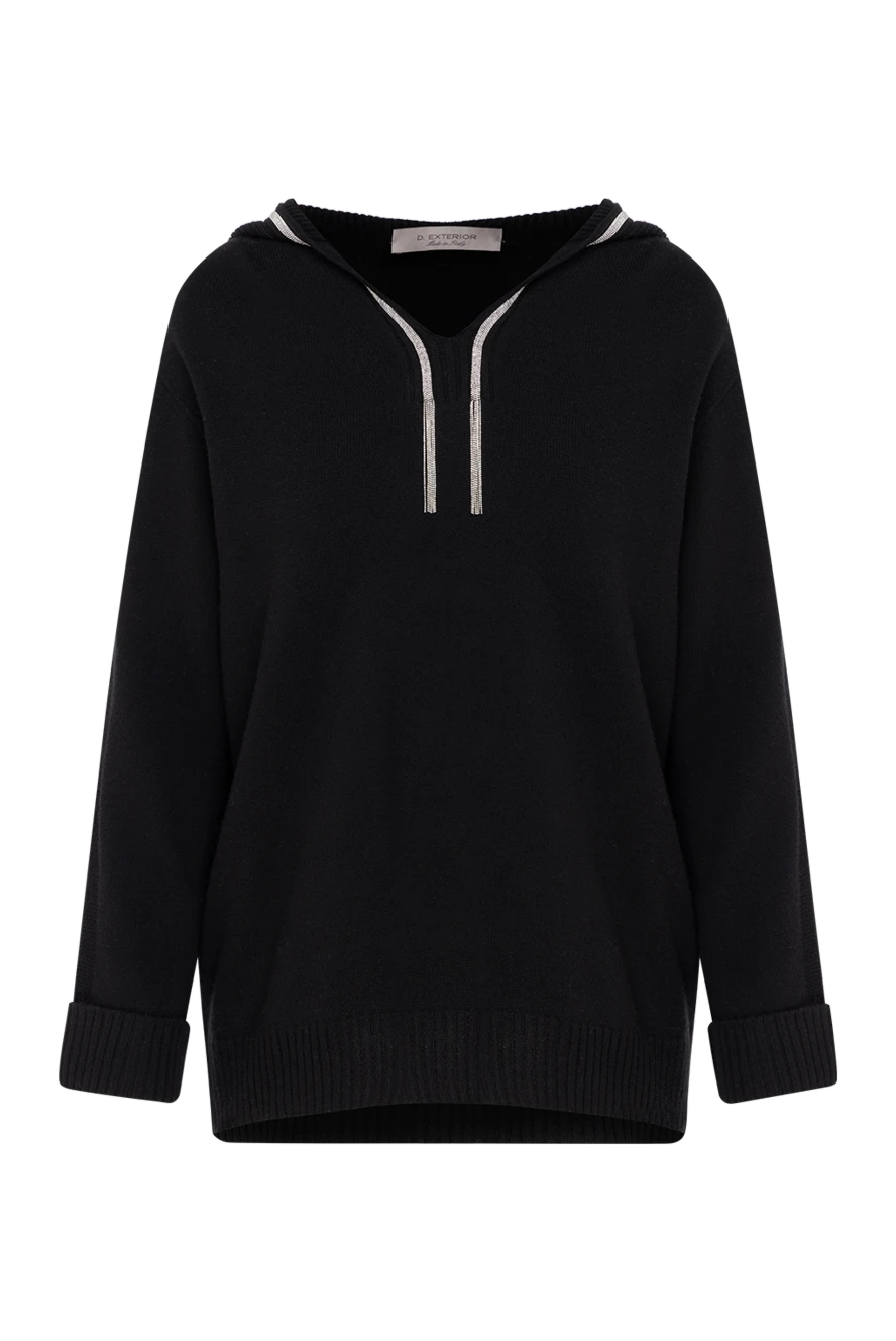 D.Exterior women's black hoodie with hood 185020 - photo 1