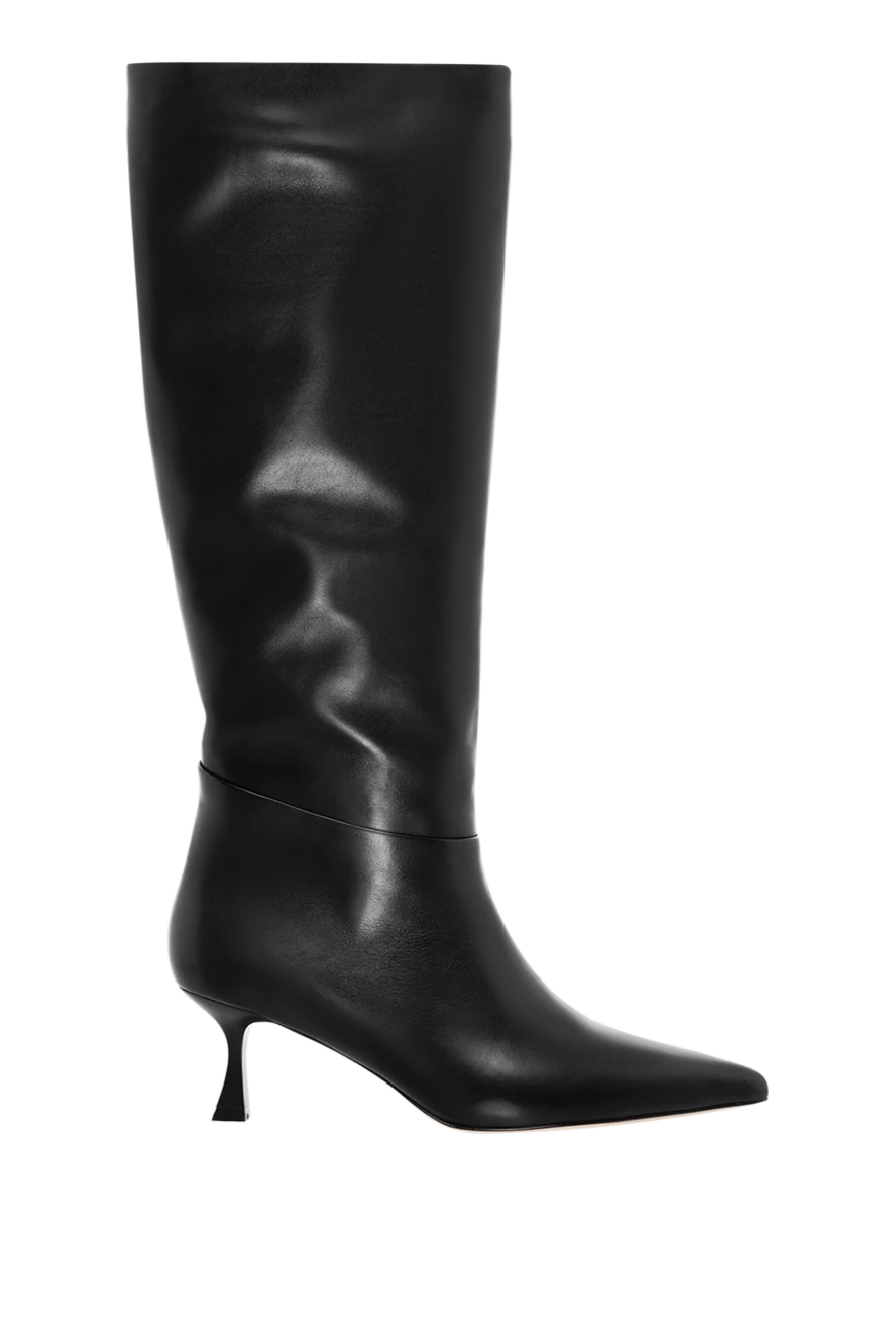 Fleur de Paris black leather boots with low heels 185098 - photo 1