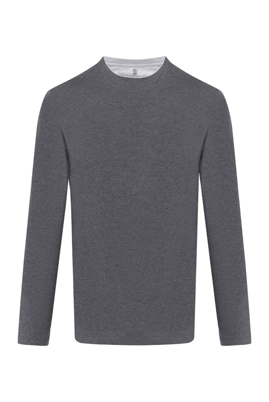 Brunello Cucinelli gray men's cotton sweatshirt 185116 - photo 1