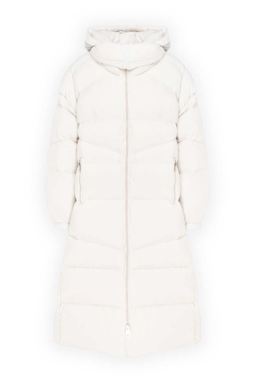 Panicale women's long white down jacket with hood 185140 - photo 1